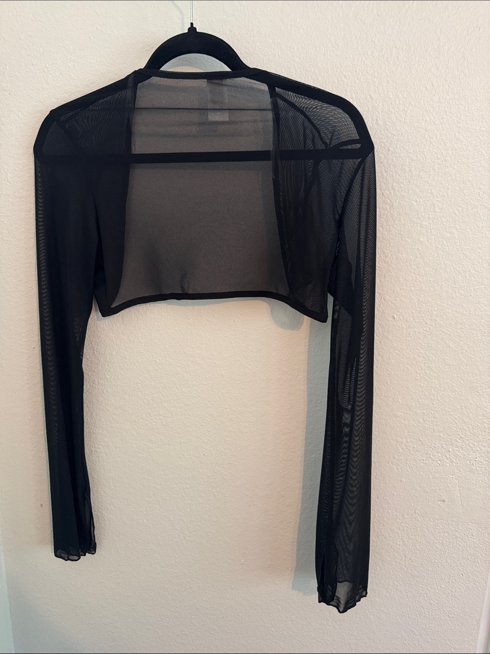 Windsor Black Sheer Mesh Cropped Bolero - Picture 2 of 9